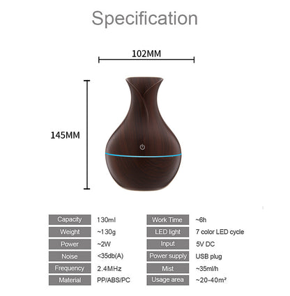 Vase-Shaped Humidifier – Aroma Diffuser & Air Moisturizer